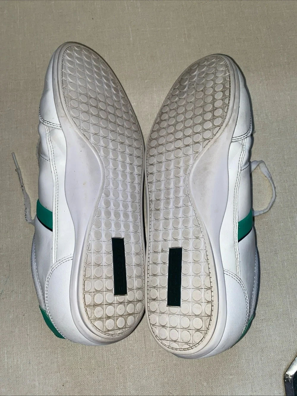 Lacoste Men 9.5 Shoes Chaymon 0722 1 White Green Leather Casual Sneakers